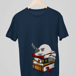 Load image into Gallery viewer, CAT SLEEPING ON BOOKS
